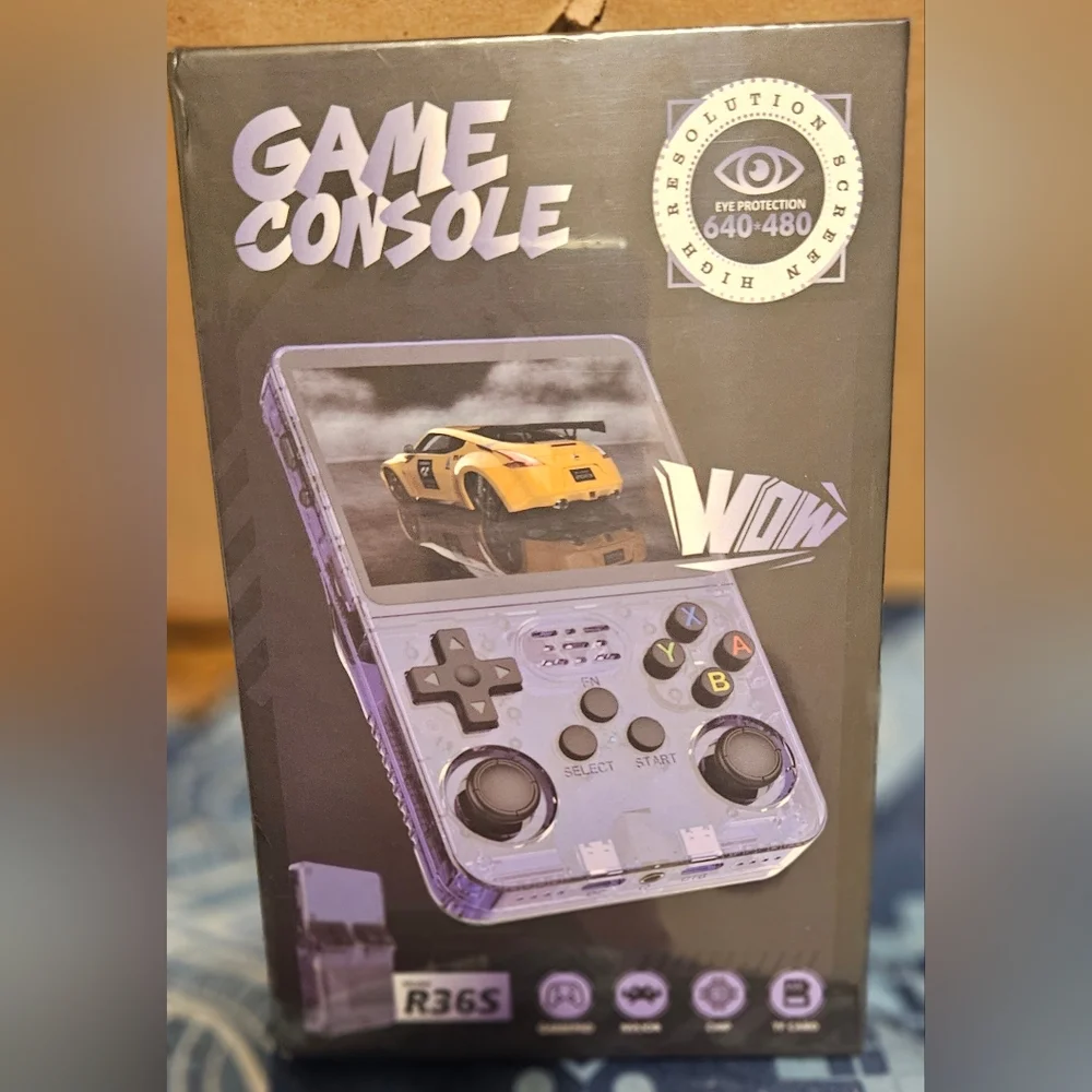 Retro Handheld Game Console - Transparent Black